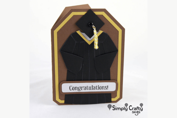 3D Graduation Gown Card SVG for Crafters & Etsy Sellers
