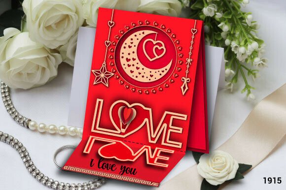 3D SVG Valentine S Day Card Design for Local Business Branding