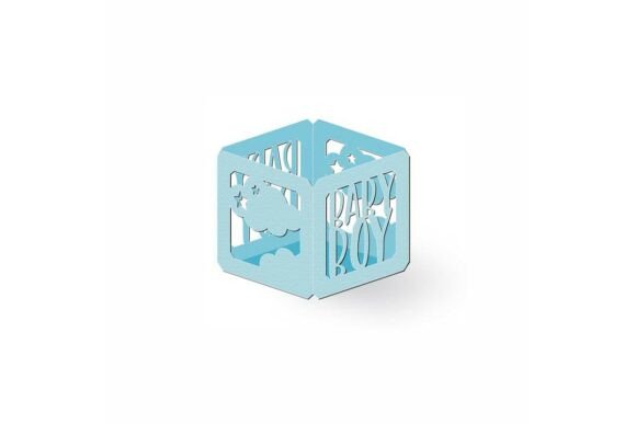 Baby Boy Favour Box Candle Votive β A 3D SVG Design for Lifestyle & Editorial Use