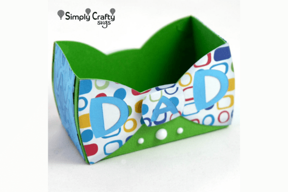Dad Bow Tie Box SVG