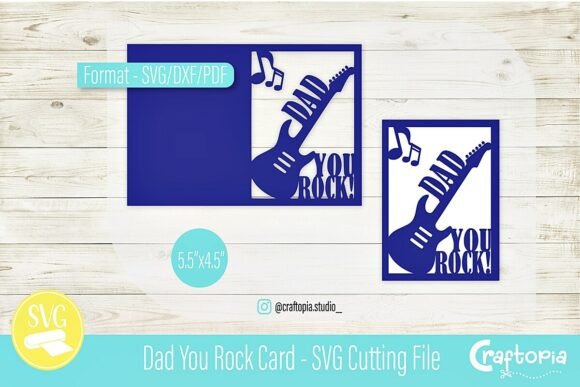 Dad You Rock Card – Bold 3D SVG for Father’s Day Projects