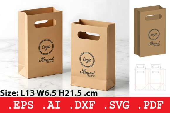 Die Cut Handle Gift Bag Template: A 3D SVG Must-Have for Crafters & Etsy Sellers
