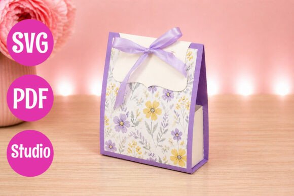 Diffuser Gift Box Template: A 3D SVG for Elegant Home Décor Branding