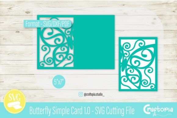 Elegant Butterfly 3D SVG Card Design for Greeting Cards & Digital Products