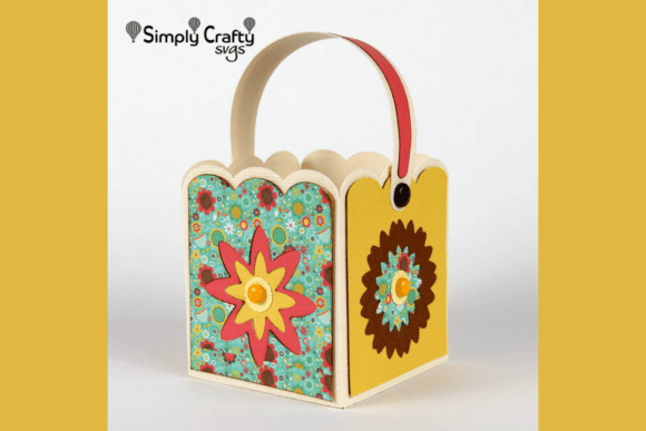 h1Flower Box with Handle 3D SVG for Mother’s Day Digital Products/h1