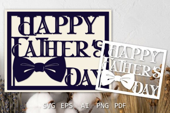 Happy Fathers Day Card SVG: A 3D SVG Design for Father S Day Greetings