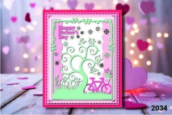 Happy Father’s Day Tree Card SVG 2034: A 3D SVG for Seasonal Editorial Design