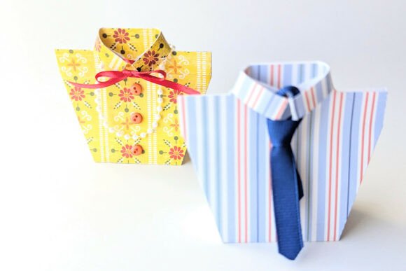 Oxford Shirt Gift Box SVG: A 3D SVG for Father's Day Content