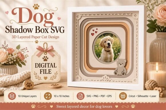 Pet Photo Frame Shadow Box: A 3D SVG for Emotional, Layered Design Projects