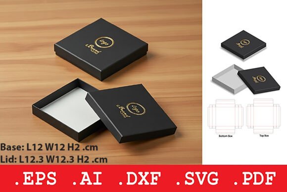 Reviewing Square Two Piece Gift Box: A 3D SVG Object for Clean Editorial Design