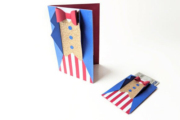 Uncle Sam Card Gift Card Sleeve SVGs: A 3D SVG for Independence Day Branding