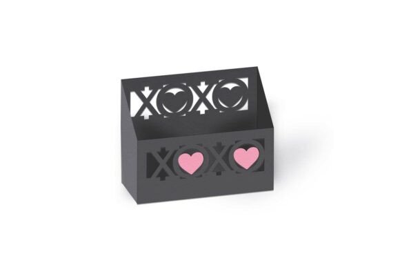XOXO Cutout Tray Favour Box Bag 3D SVG for Valentine S Day